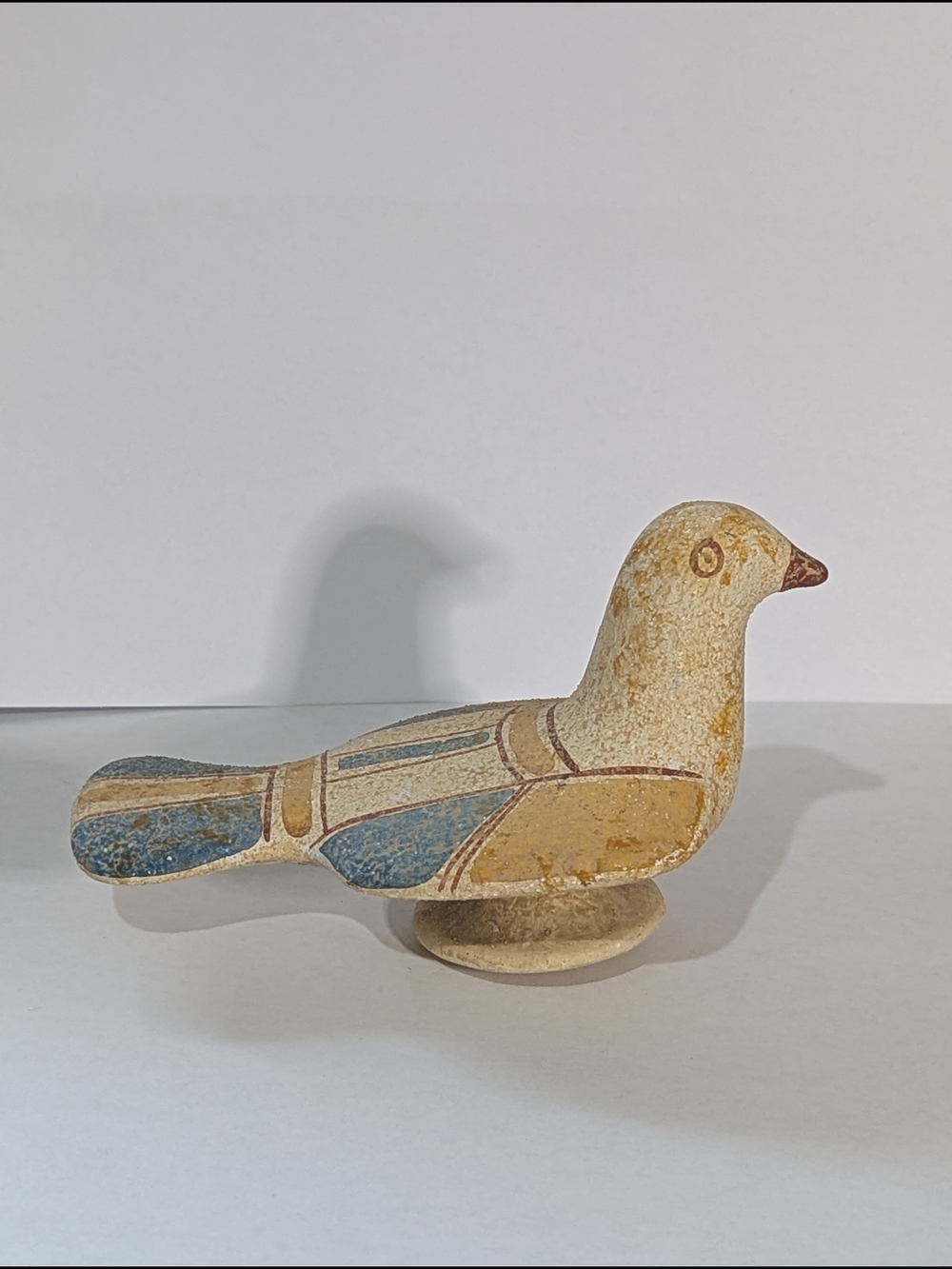 Southwestern Pottery Bird Figurine Hand Painted Folk Art Ceramic Rustic Decor